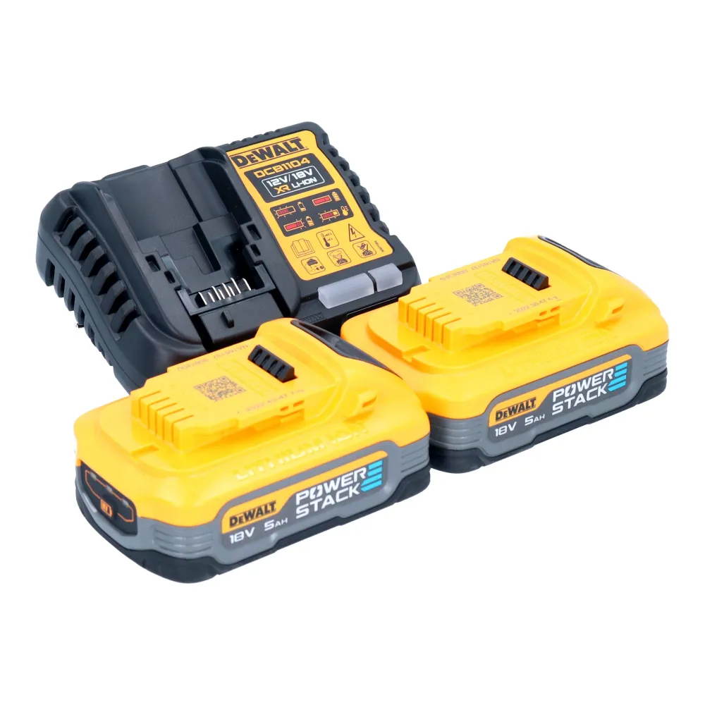 Akumulatorowa wiertarko-wkrętarka udarowa DeWalt DCD 999 H2 18 V 95 Nm bezszczotkowa + 2x akumulator Powerstack 5,0 Ah + ł...