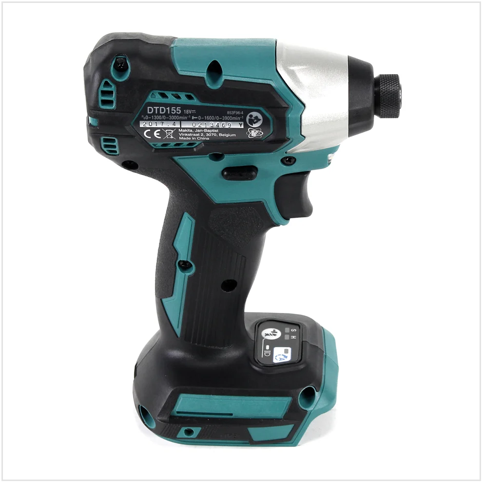 Akumulatorowy klucz udarowy Makita DTD 155 Z (18 V 140 Nm 1/4" bezszczotkowy) z walizką + zestaw bitów i wierteł WellCut 1...