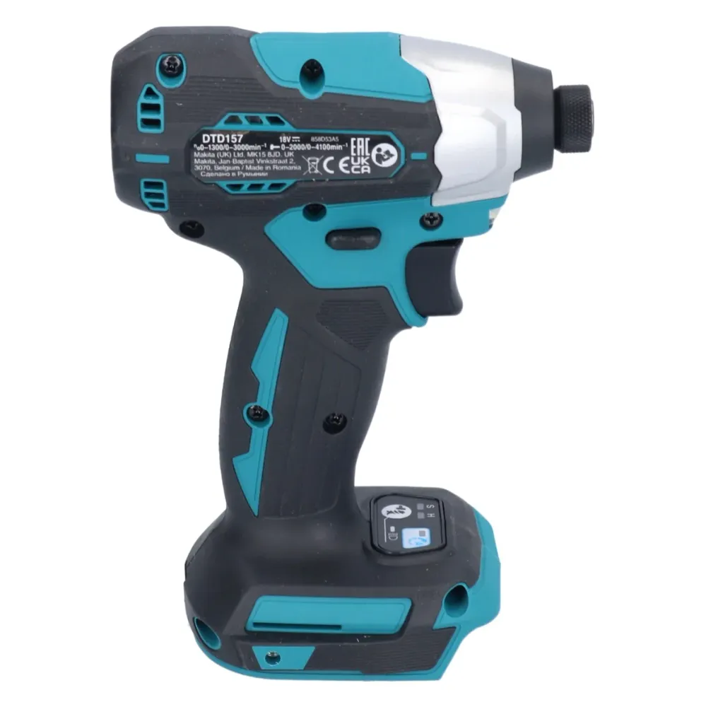 Akumulatorowy klucz udarowy Makita DTD 157 Z ( 18 V 140 Nm 1/4" bezszczotkowy ) z walizką + zestaw bitów i wierteł WellCut...