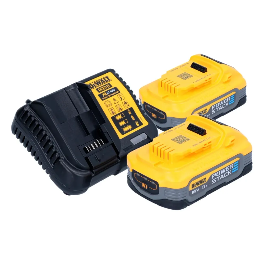 Akumulatorowy płaski frez do kołków DeWalt DCW 682 H2T 18 V 102 x 20 mm bezszczotkowy + 2x akumulator Powerstack 5,0 Ah +...