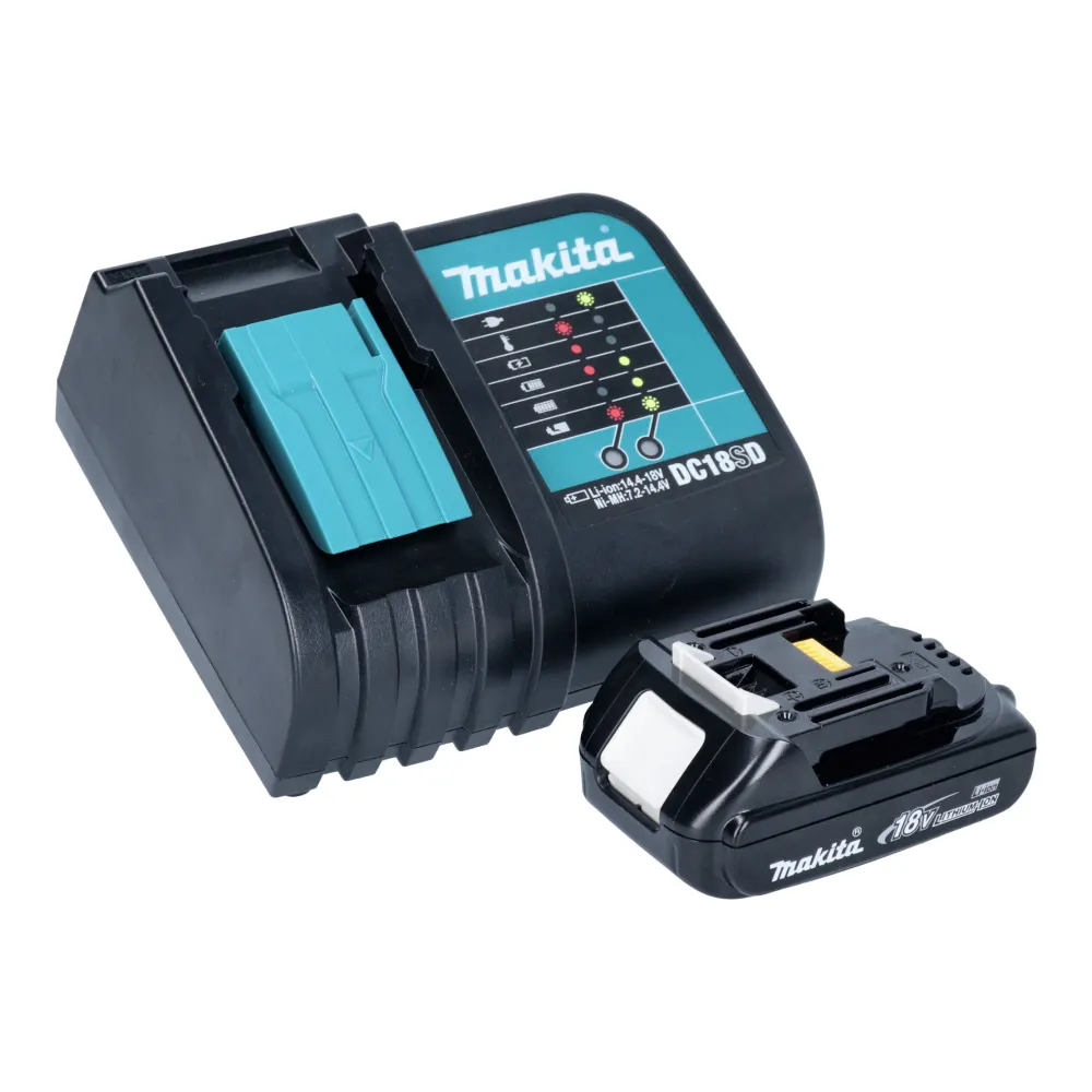Akumulatorowy zestaw kombi Makita DLX 2278 SY1J + wiertarka udarowa DHP 484 54 Nm + wiertarka udarowa DHR 171 1,2 J + 1x a...