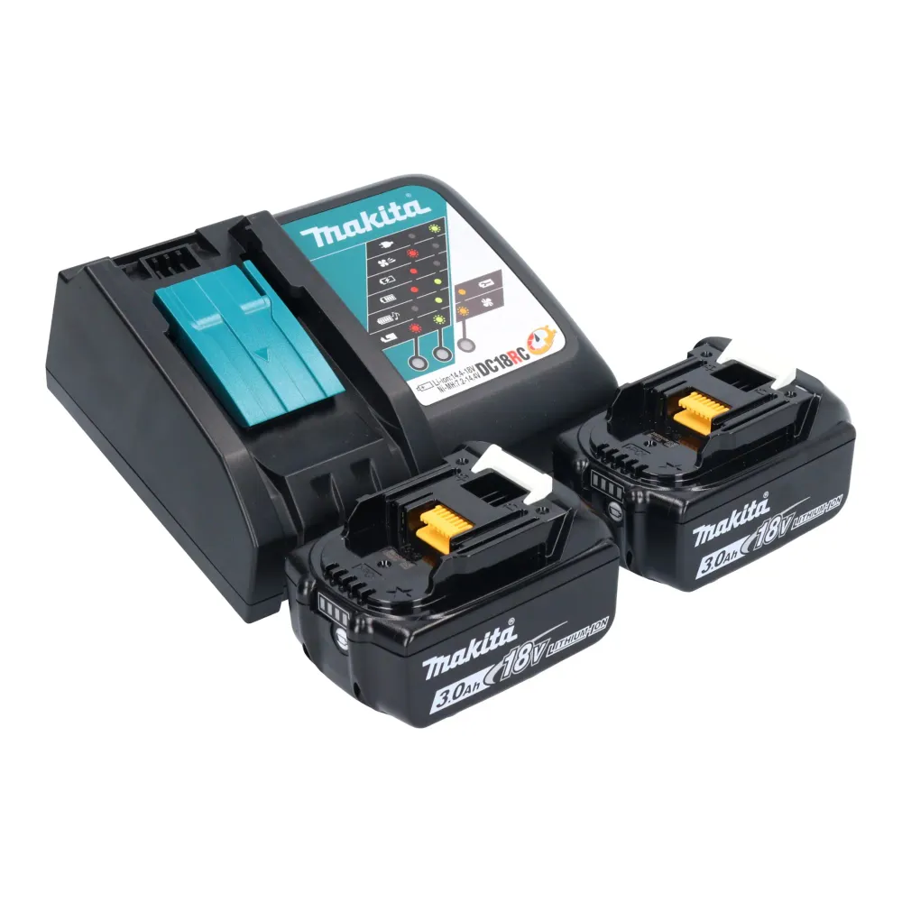 Akumulatorowy zestaw kombi Makita DLX 2278 RFJ + wiertarka udarowa DHP 484 54 Nm + wiertarka udarowa DHR 171 1,2 J + 2x ak...