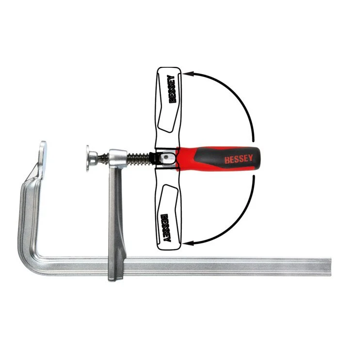 Ścisk śrubowy BESSEY GZ-KG wykonany w całości ze stali Szerokość mocowania 600 mm Wysięg 120 mm ( 4000831655 )