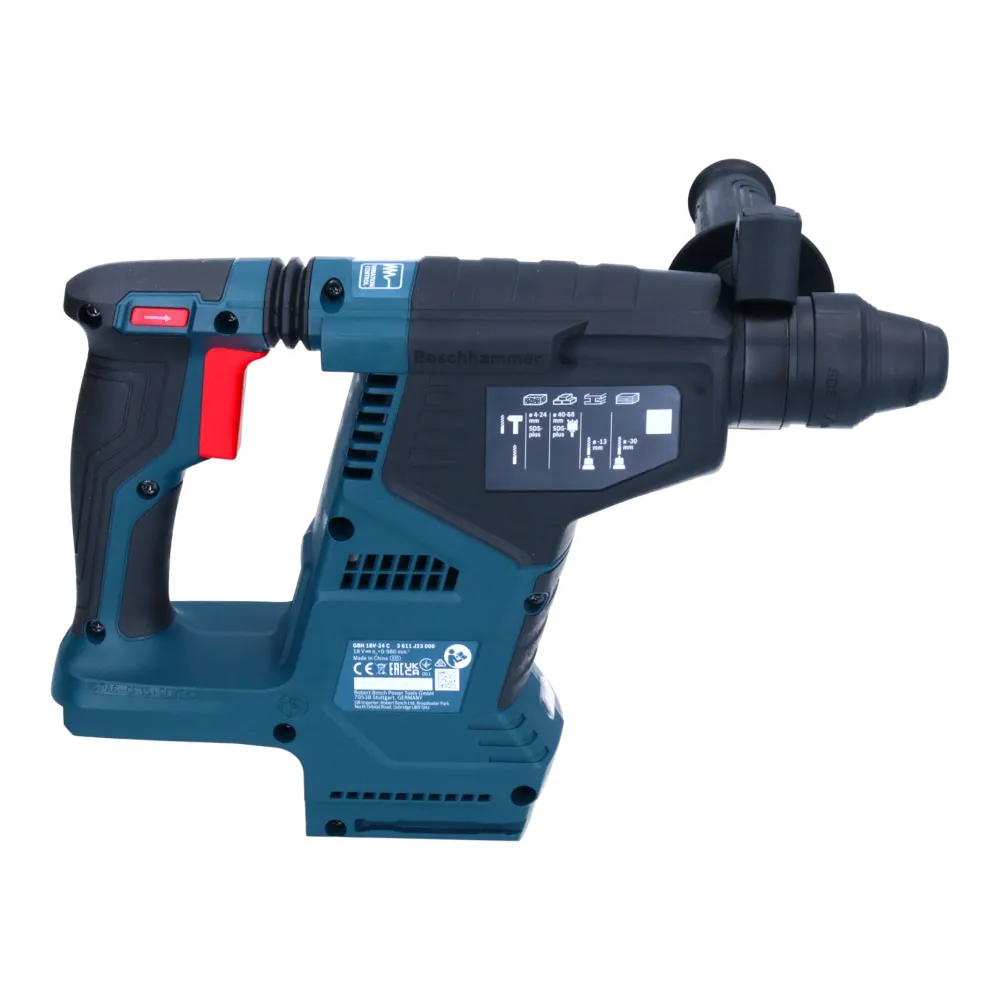 Bosch GBH 18V-24 C Profesjonalna akumulatorowa wiertarko-wkrętarka udarowa 18 V 2,4 J bezszczotkowa SDS plus + 2x akumulat...