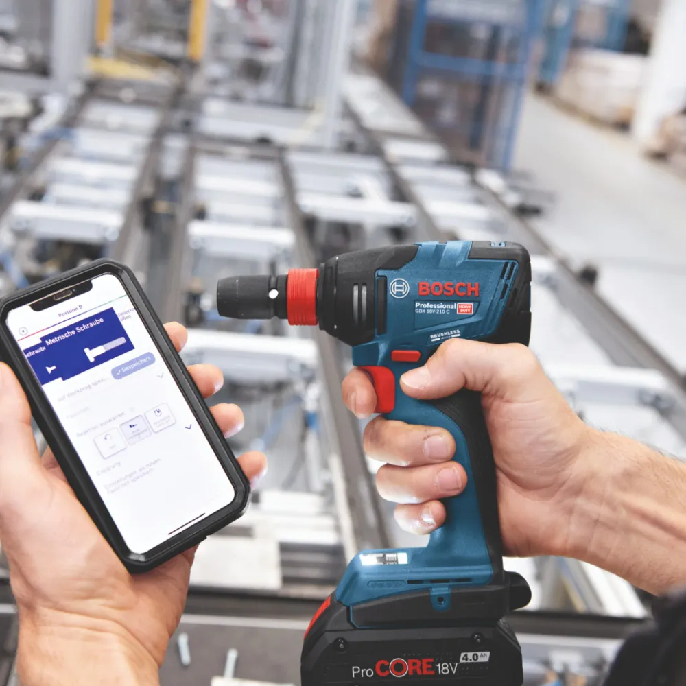 Bosch GDX 18V-210 C Profesjonalny akumulatorowy klucz udarowy 18 V 210 Nm bezszczotkowy + 2x akumulator ProCORE 4,0 Ah + ł...