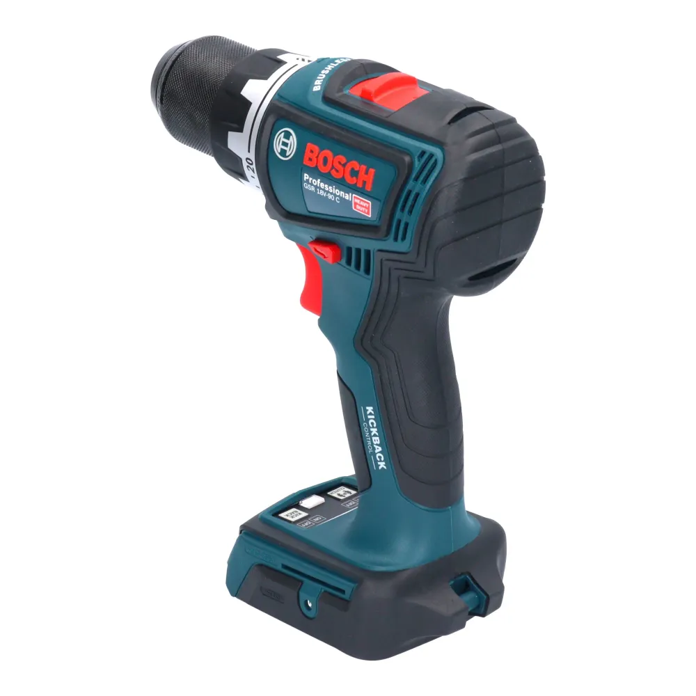 Bosch GSR 18V-90 C Profesjonalna akumulatorowa wiertarko-wkrętarka 18 V 64 Nm bezszczotkowa + 2x akumulator ProCORE 4,0 Ah...