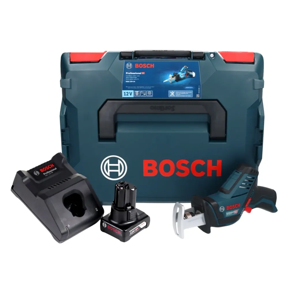 Akumulatorowa pilarka szablasta Bosch GSA 12V-14 Professional 12 V + 1x akumulator 6,0 Ah + ładowarka + L-Boxx Bosch Profe...