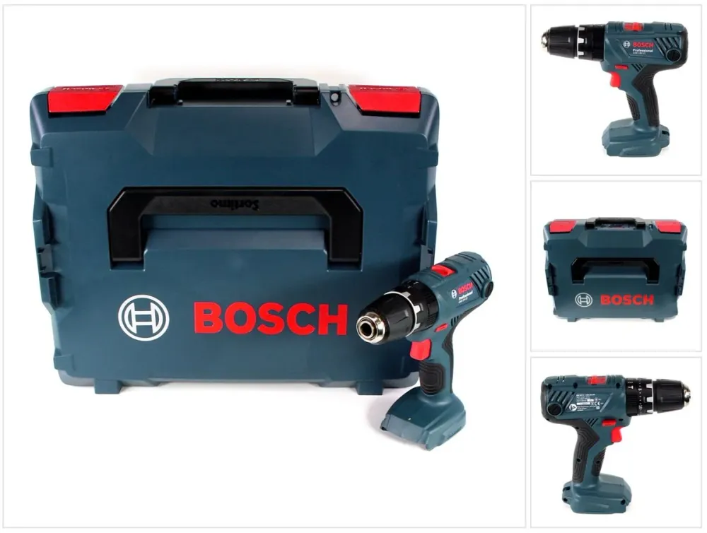 Akumulatorowa wiertarko-wkrętarka udarowa Bosch Professional GSB 18V-21 18V 55Nm + L-Boxx - bez akumulatora, bez ładowarki...