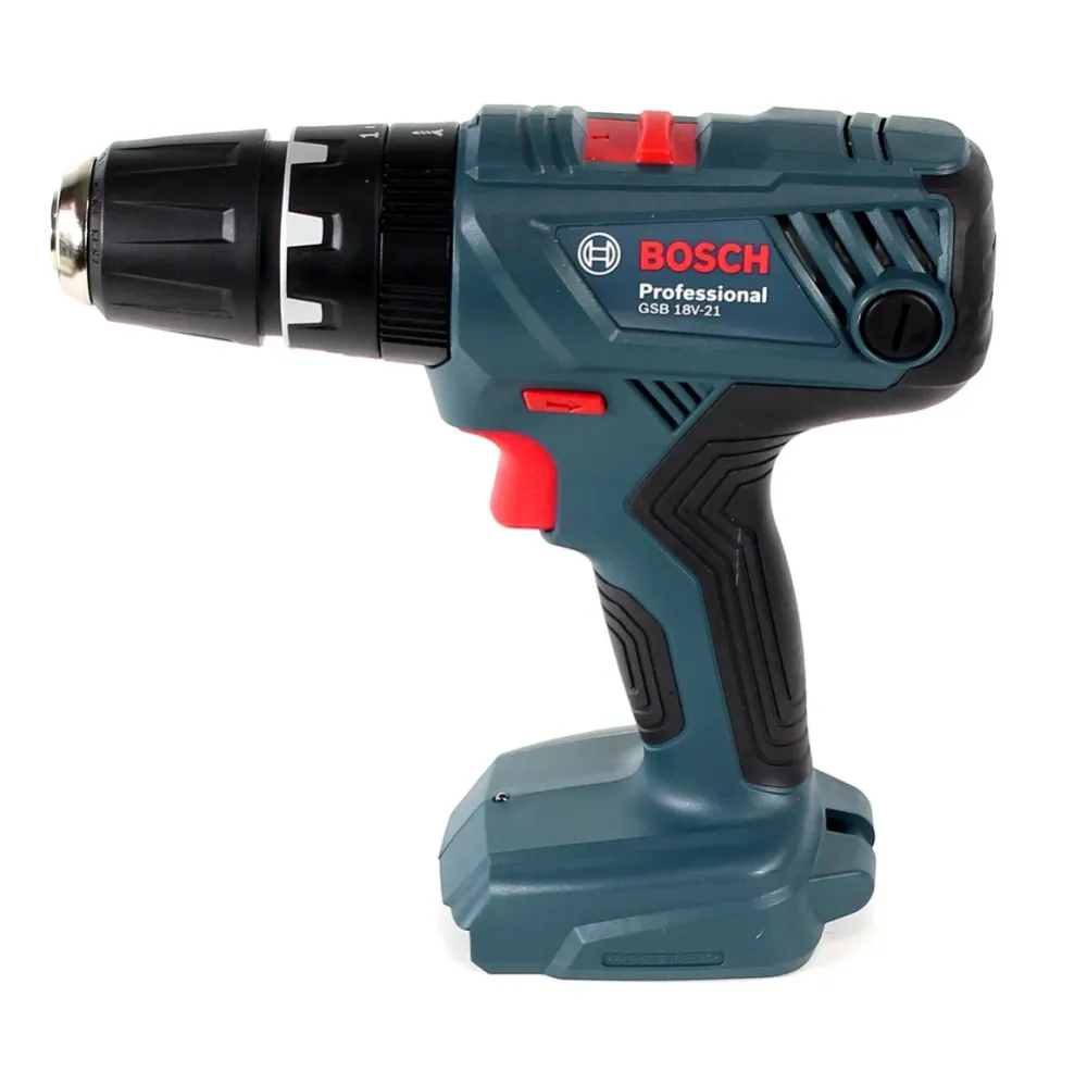 Akumulatorowa wiertarko-wkrętarka udarowa Bosch Professional GSB 18V-21 18V 55Nm + L-Boxx - bez akumulatora, bez ładowarki...