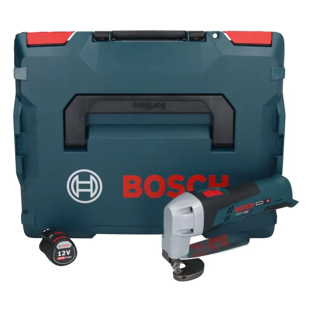 Akumulatorowe nożyce do blachy Bosch GSC 12V-13 Professional 12 V + 1x akumulator 3,0 Ah + L-Boxx - bez ładowarki Bosch Pr...