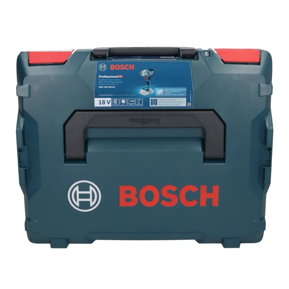 Akumulatorowy klucz udarowy Bosch GDS 18V-450 HC 18 V 450 Nm 1/2" + 1x akumulator ProCORE 4,0 Ah + L-Boxx - bez ładowarki...