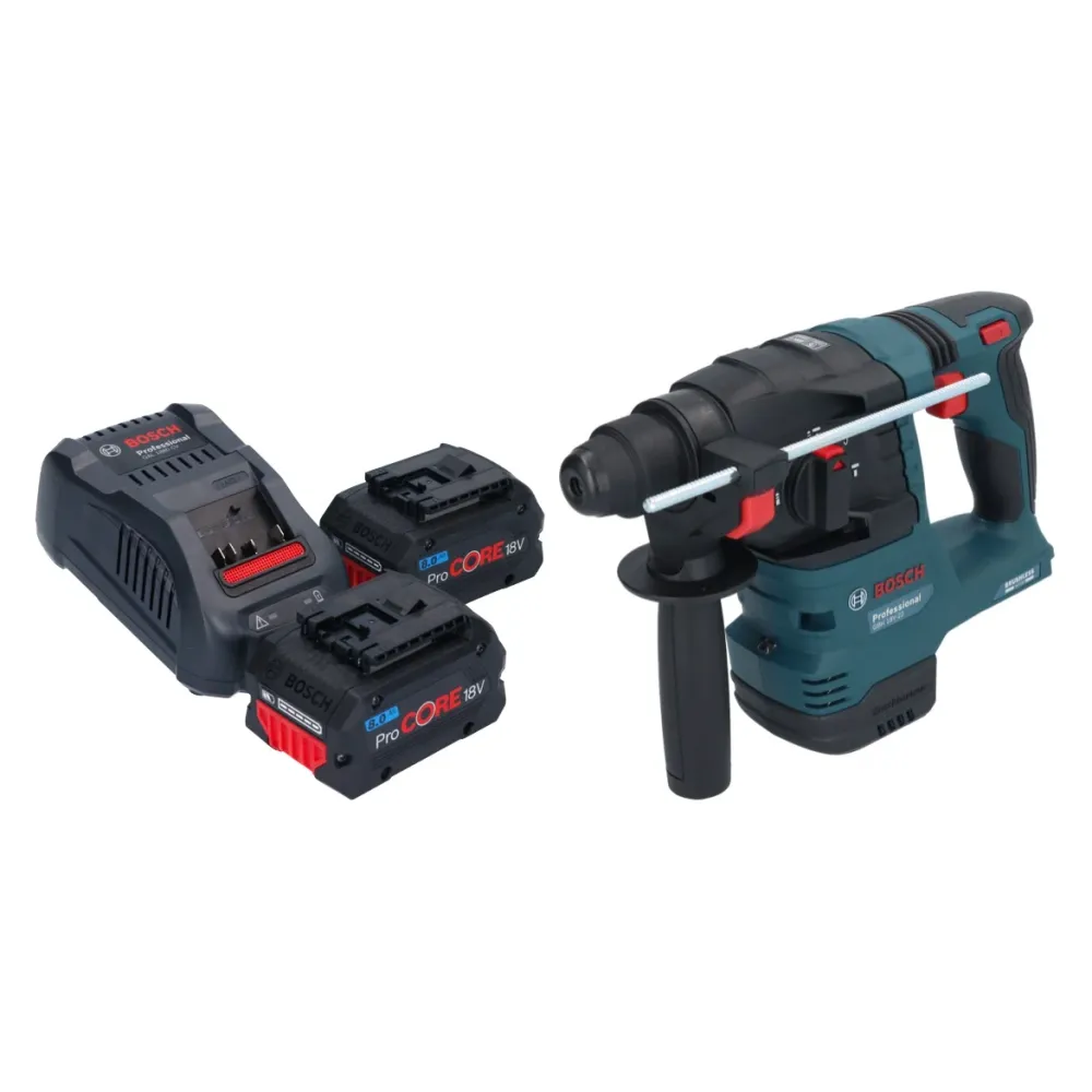 Akumulatorowy młot udarowo-obrotowy Bosch GBH 18V-22 Professional 18 V 1,9 J SDS Plus Brushless + 2x akumulator ProCORE 8,...