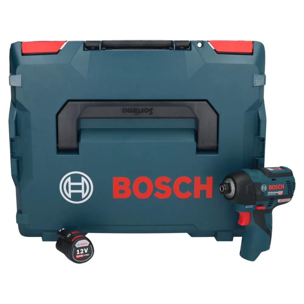 Bosch GDR 12V-110 Profesjonalny akumulatorowy klucz udarowy 12 V 110 Nm 1/4" bezszczotkowy + 1x akumulator 3,0 Ah + L-Boxx...