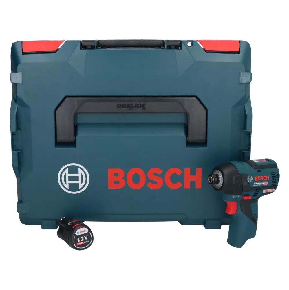 Bosch GDR 12V-110 Profesjonalny akumulatorowy klucz udarowy 12 V 110 Nm 1/4" bezszczotkowy + 1x akumulator 2,0 Ah + L-Boxx...