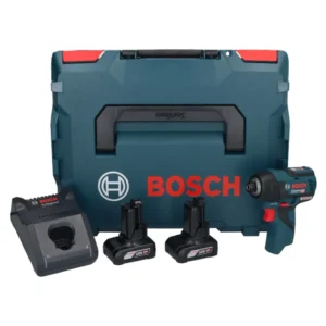 Bosch GDR 12V-110 Profesjonalny akumulatorowy klucz udarowy 12 V 110 Nm 1/4" bezszczotkowy + 2x akumulator 6,0 Ah + ładowa...