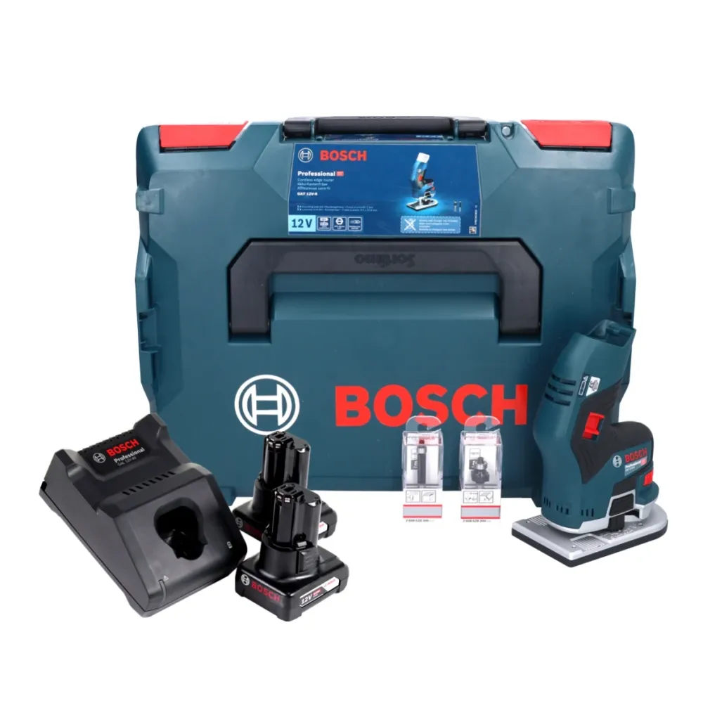 Bosch GKF 12V-8 Profesjonalna akumulatorowa frezarka górnowrzecionowa 12V + 2x akumulator 6,0 Ah + ładowarka + L-Boxx Bosc...