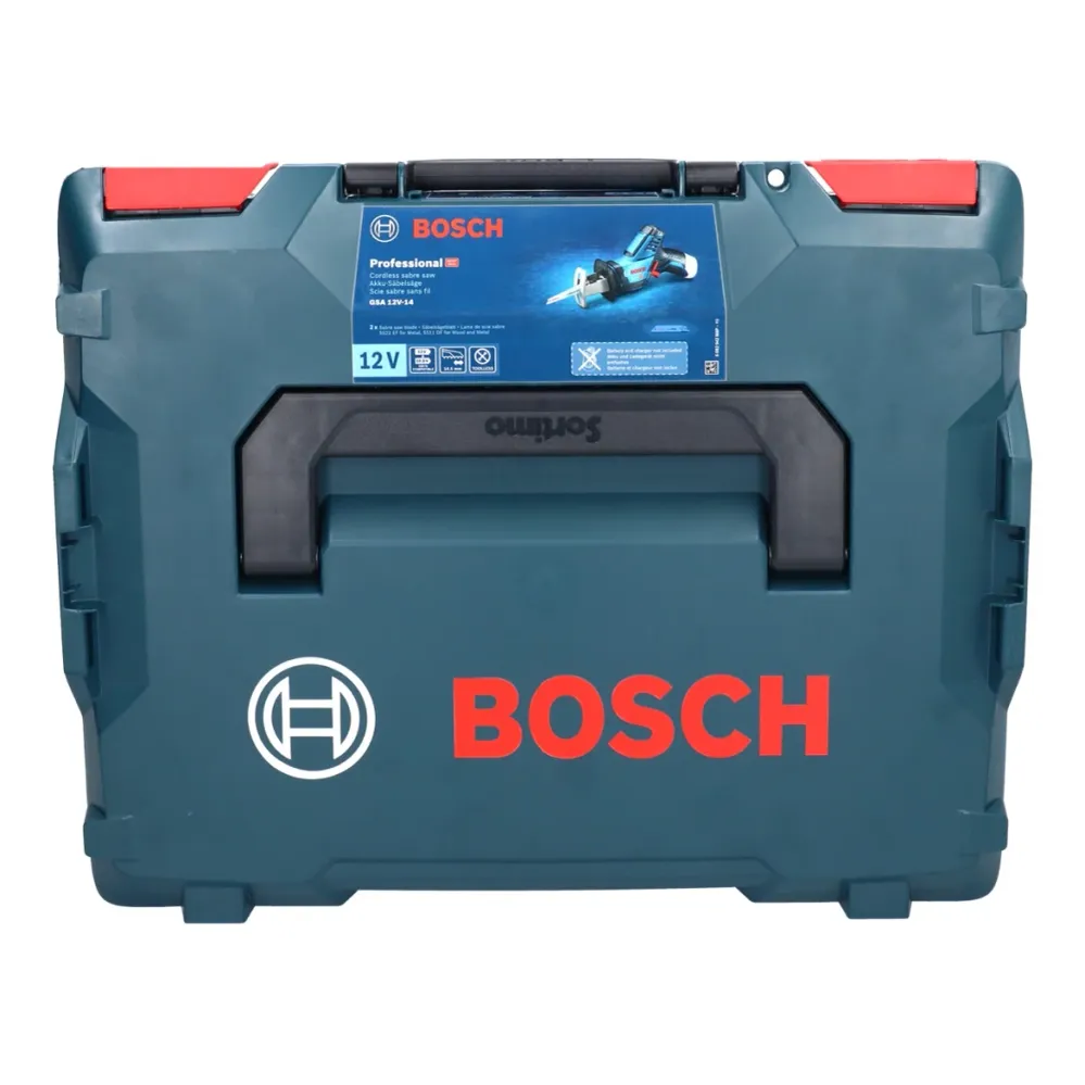 Bosch GSA 12V-14 Professional akumulatorowa pilarka szablasta 12 V + 2x akumulator 3,0 Ah + ładowarka + L-Boxx Bosch Profe...