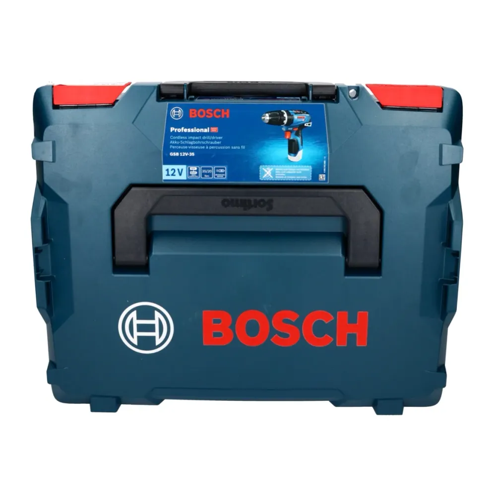 Bosch GSB 12V-35 Profesjonalna akumulatorowa wiertarko-wkrętarka udarowa 12 V 35 Nm bezszczotkowa + 1x akumulator 6,0 Ah +...