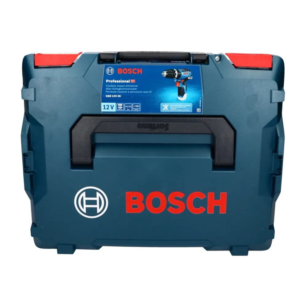 Bosch GSB 12V-35 Profesjonalna akumulatorowa wiertarko-wkrętarka udarowa 12 V 35 Nm ( 06019J9001 ) Bezszczotkowa + L-Boxx...