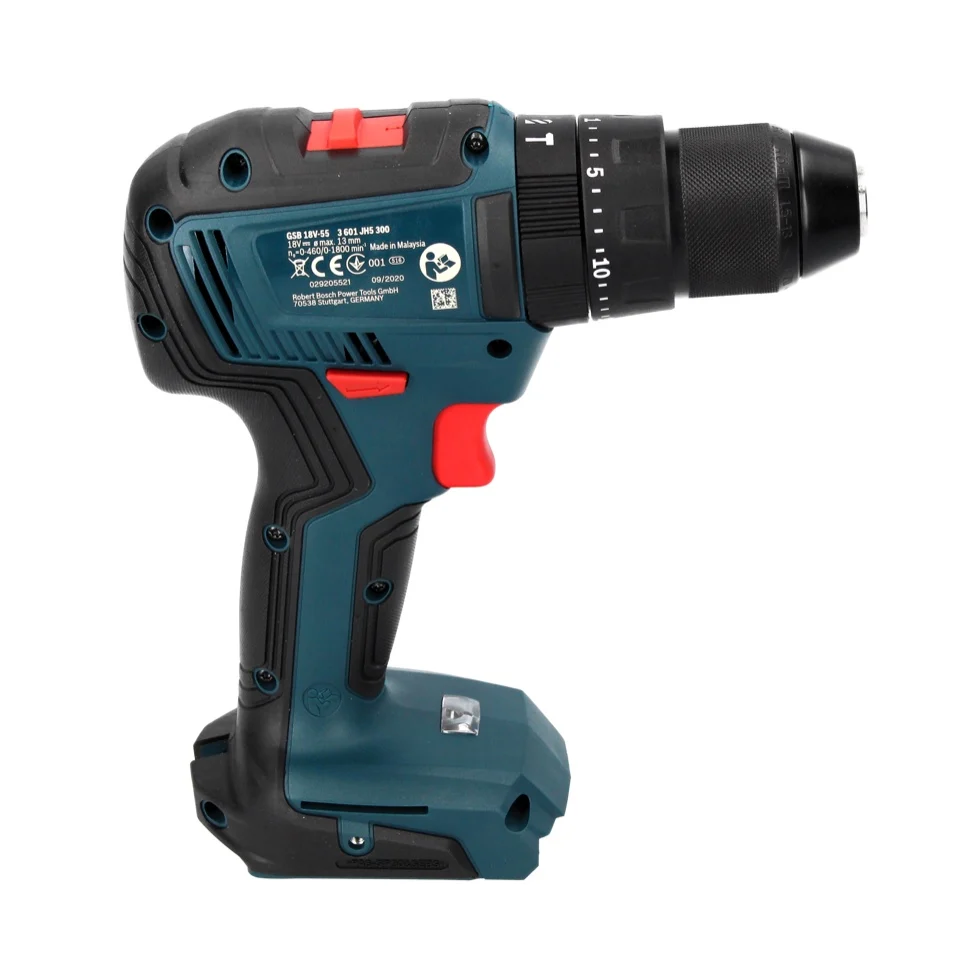 Bosch GSB 18V-55 Professional akumulatorowa wiertarko-wkrętarka udarowa 18 V 55 Nm bezszczotkowa ( 06019H5302 ) Solo - bez...