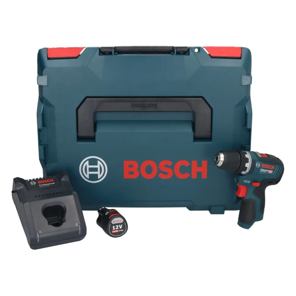 Bosch GSR 12V-35 Profesjonalna akumulatorowa wiertarko-wkrętarka 12 V 35 Nm bezszczotkowa + 1x akumulator 3,0 Ah + ładowar...