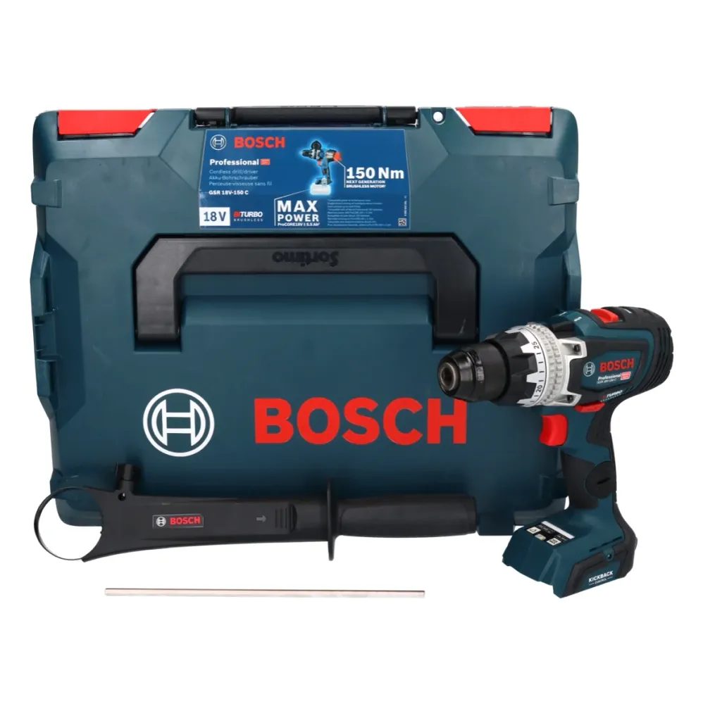 Bosch GSR 18V-150 C Profesjonalna akumulatorowa wiertarko-wkrętarka 18 V 150 Nm ( 06019J5002 ) Biturbo Brushless + L-Boxx...