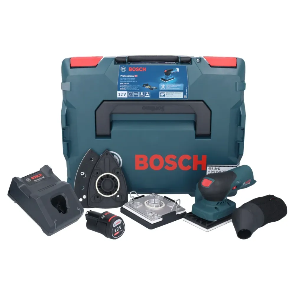Bosch GSS 12V-13 Professional akumulatorowa szlifierka oscylacyjna 12 V + 1x akumulator 2,0 Ah + ładowarka + L-BOXX Bosch...