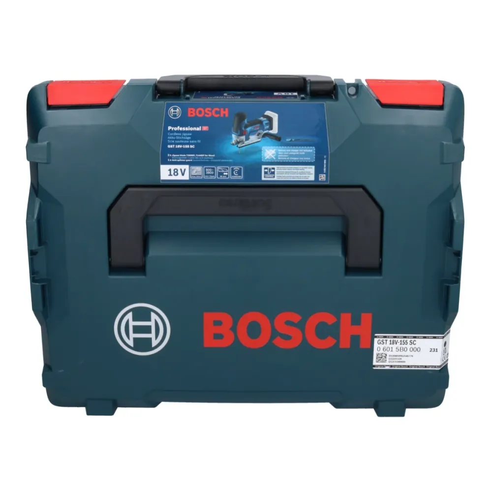 Bosch GST 18V-155 SC Profesjonalna wyrzynarka akumulatorowa 18 V + 1x akumulator 5,0 Ah + L-Boxx - bez ładowarki Bosch Pro...