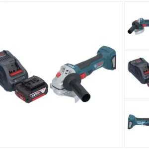 Bosch GWS 18V-7 Profesjonalna akumulatorowa szlifierka kątowa 18 V 125 mm bezszczotkowa + 1x akumulator 5,0 Ah + ładowarka...