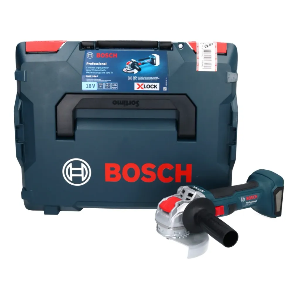Bosch GWX 18V-7 Profesjonalna akumulatorowa szlifierka kątowa 18 V 125 mm bezszczotkowa X-LOCK ( 06019H9102 ) + L-Boxx - b...