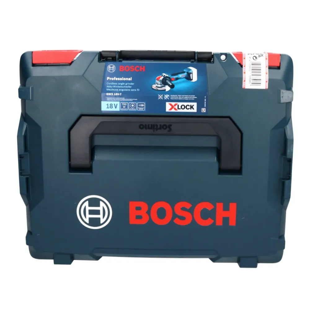 Bosch GWX 18V-7 Profesjonalna akumulatorowa szlifierka kątowa 18 V 125 mm bezszczotkowa X-LOCK ( 06019H9102 ) + L-Boxx - b...