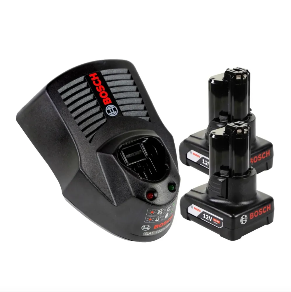 Bosch Professional GWB 12V-10 akumulatorowa wiertarka kątowa 12 V + 2x akumulator 6,0 Ah + ładowarka + L-Boxx