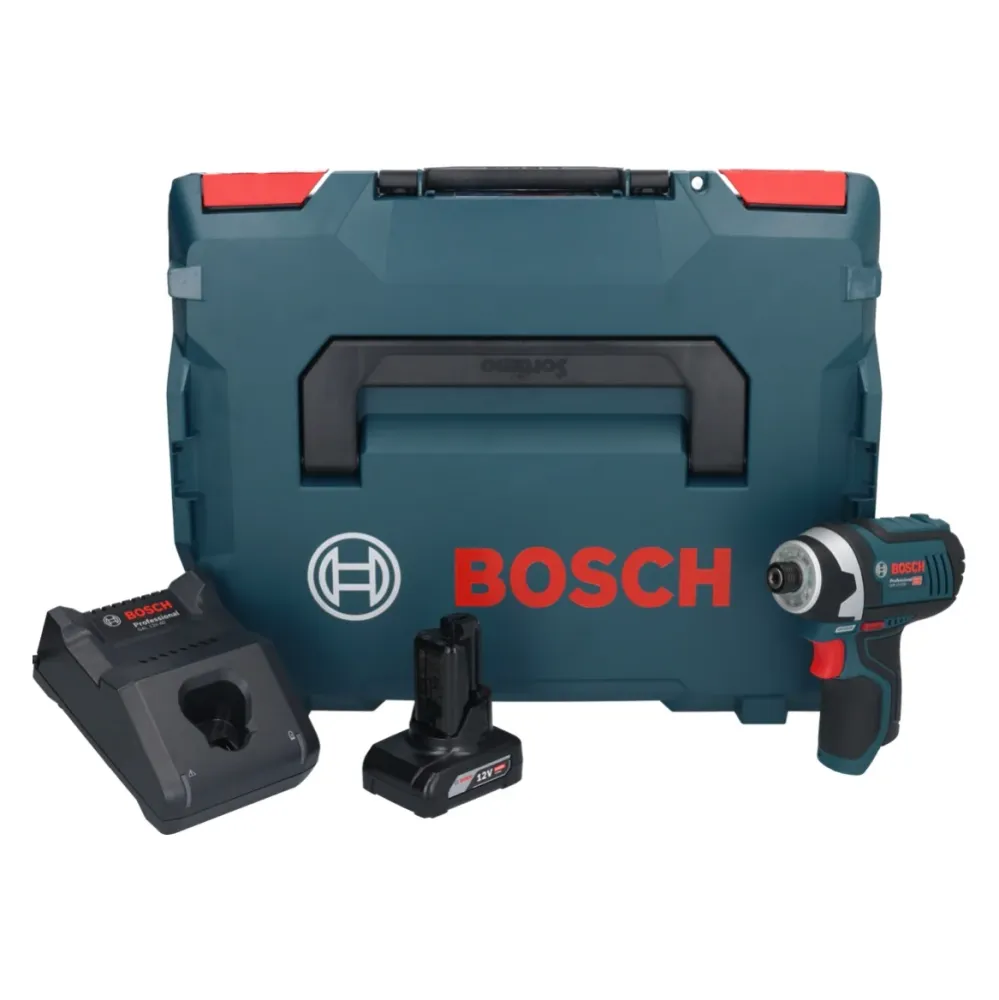Klucz udarowy akumulatorowy Bosch GDR 12V-105 Professional 12 V 105 Nm 1/4" + 1x akumulator 6,0 Ah + ładowarka + walizka L...