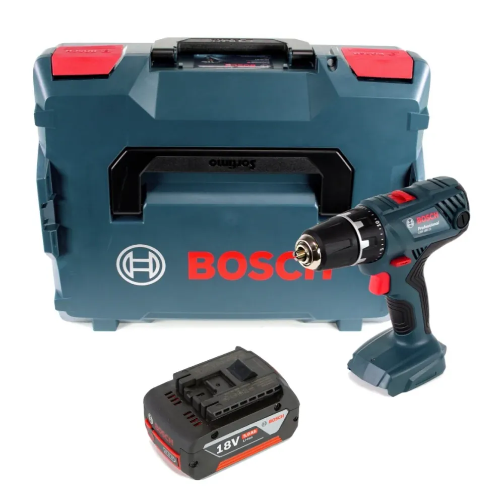 Wiertarko-wkrętarka akumulatorowa Bosch Professional GSR 18V-21 18V 55Nm + 1x akumulator 5.0Ah + L-Boxx - bez ładowarki