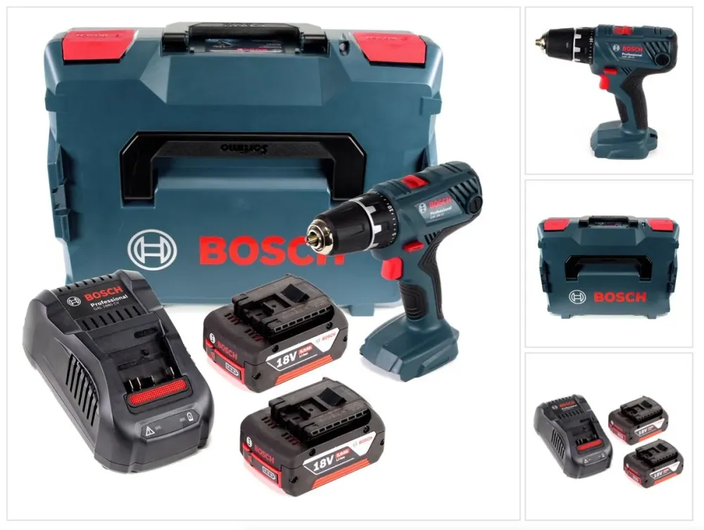 Wiertarko-wkrętarka akumulatorowa Bosch Professional GSR 18V-21 18V 55Nm + 2x akumulator 5.0Ah + ładowarka + L-Boxx