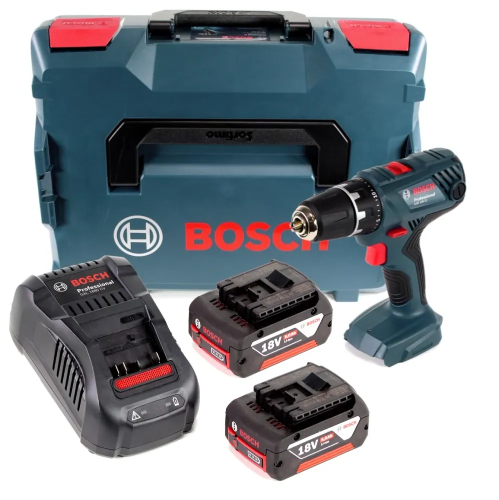Wiertarko-wkrętarka akumulatorowa Bosch Professional GSR 18V-21 18V 55Nm + 2x akumulator 5.0Ah + ładowarka + L-Boxx