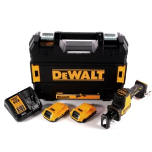 Akumulatorowa pilarka szablasta DeWalt DCS 369 D2 18 V + 2x akumulator 2,0 Ah + ładowarka + TSTAK