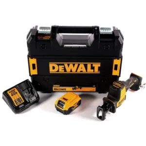 Akumulatorowa pilarka szablasta DeWalt DCS 369 M1 18 V + 1x akumulator 4,0 Ah + ładowarka + walizka TSTAK