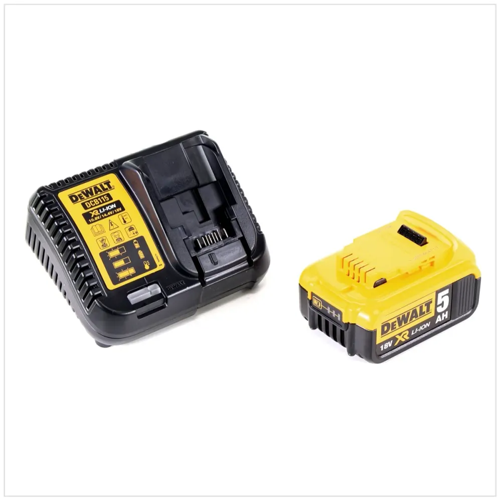 Akumulatorowa szlifierka kątowa DeWalt DCG 405 P1 18V 125mm bezszczotkowa + 1x akumulator 5,0Ah + ładowarka + TSTAK