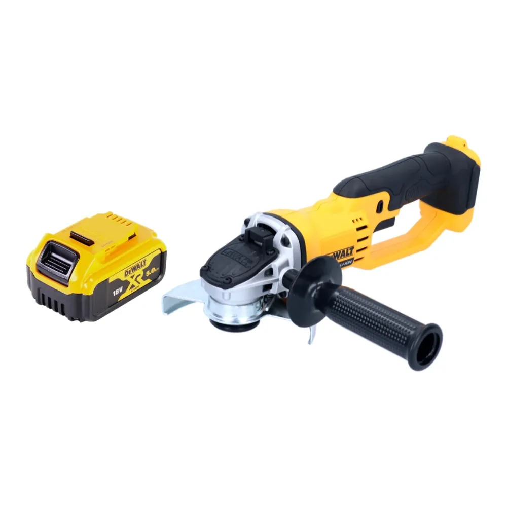 Akumulatorowa szlifierka kątowa DeWalt DCG 412 N 18 V 125 mm + 1x akumulator 5,0 Ah - bez ładowarki