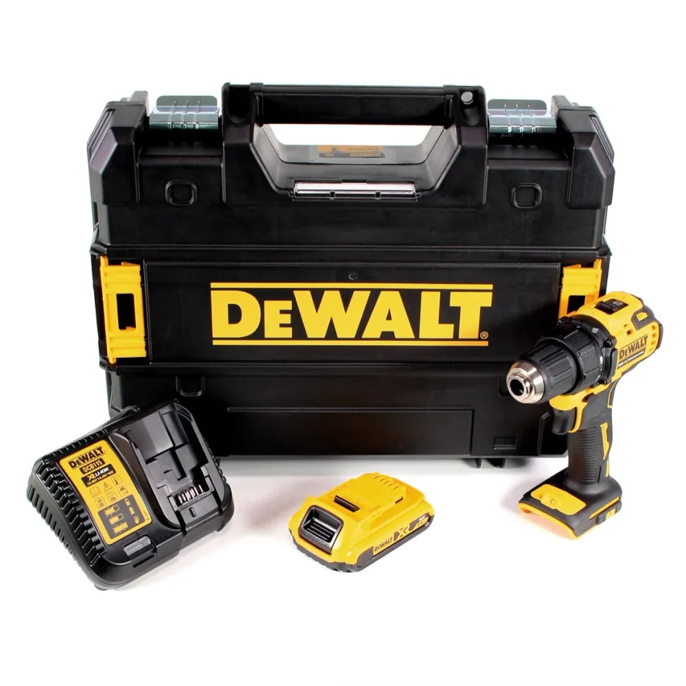 Akumulatorowa wiertarko-wkrętarka DeWalt DCD 708 D1T 18V 65Nm bezszczotkowa + 1x akumulator 2.0Ah + ładowarka + TSTAK