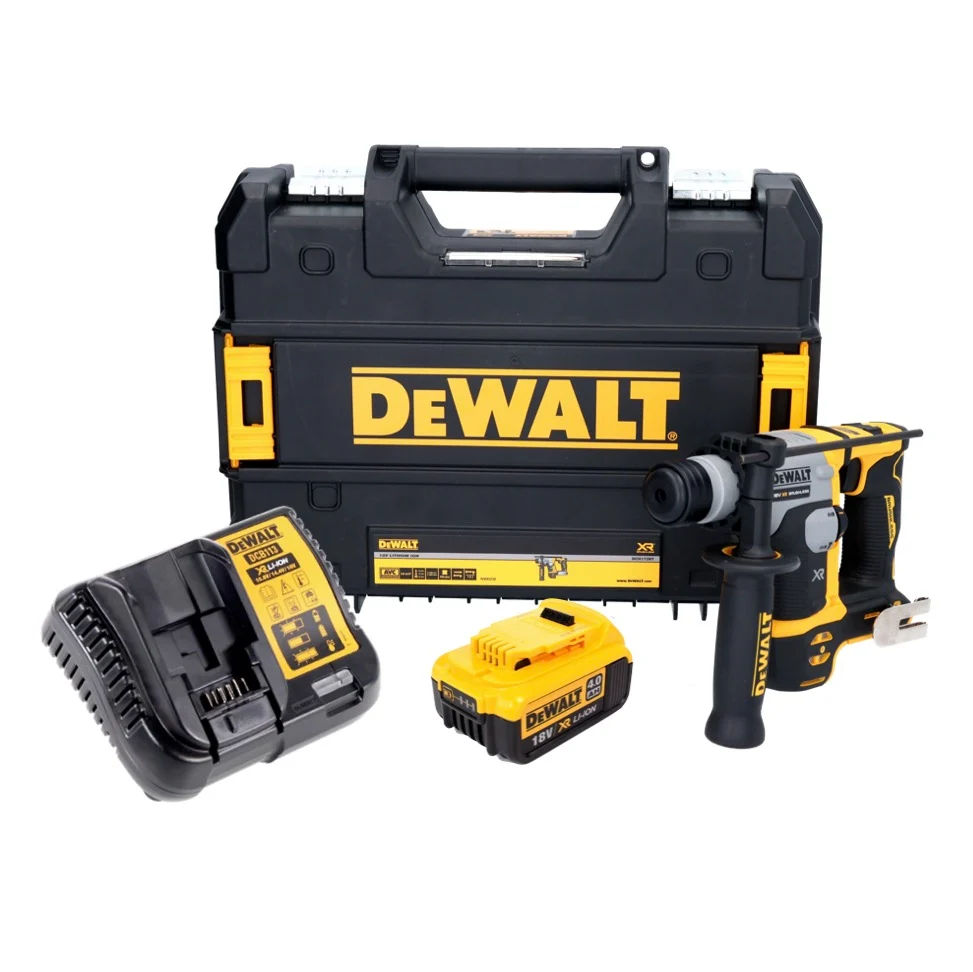 Akumulatorowa wiertarko-wkrętarka udarowa DeWalt DCH 172 M1 18 V 16 mm 1,4 dżula SDS plus Brushless + 1x akumulator 4,0 Ah...