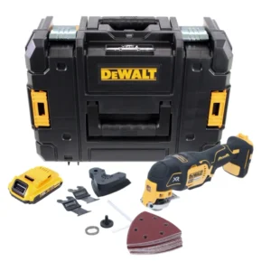 Akumulatorowe oscylacyjne narzędzie wielofunkcyjne DeWalt DCS 355 NT 18 V bezszczotkowe + 1x akumulator 2,0 Ah + akcesoria...
