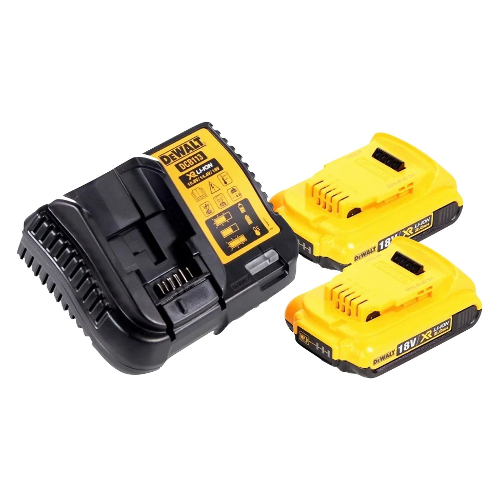 Akumulatorowy klucz udarowy DeWalt DCF 850 D2 18 V 205 Nm 1/4" bezszczotkowy - 2x akumulator 2,0 Ah + ładowarka + TSTAK