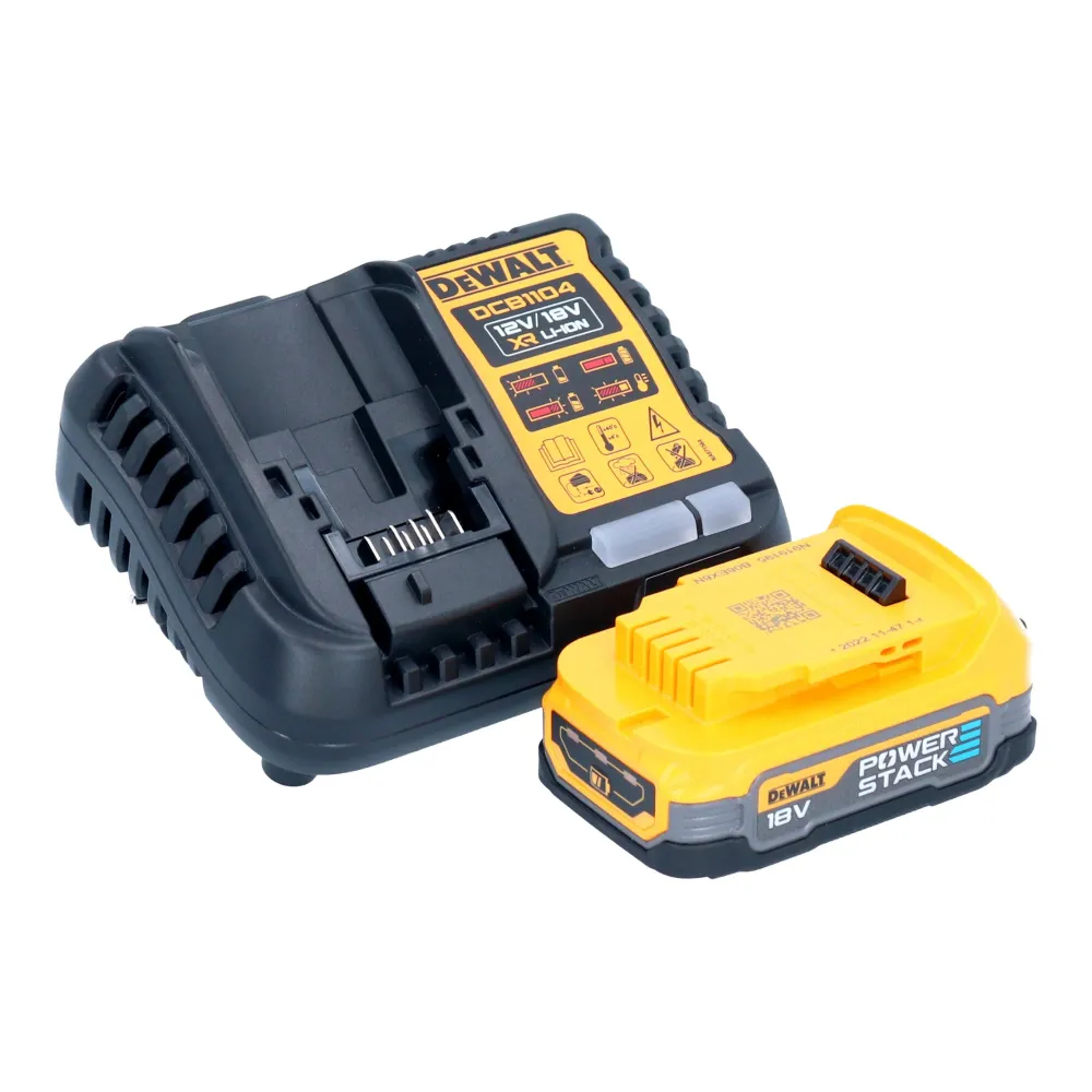 DeWalt DCM 849 E1 akumulatorowa polerka mimośrodowa 18 V 180 mm bezszczotkowa + 1x akumulator Powerstack 1,7 Ah + ładowarka