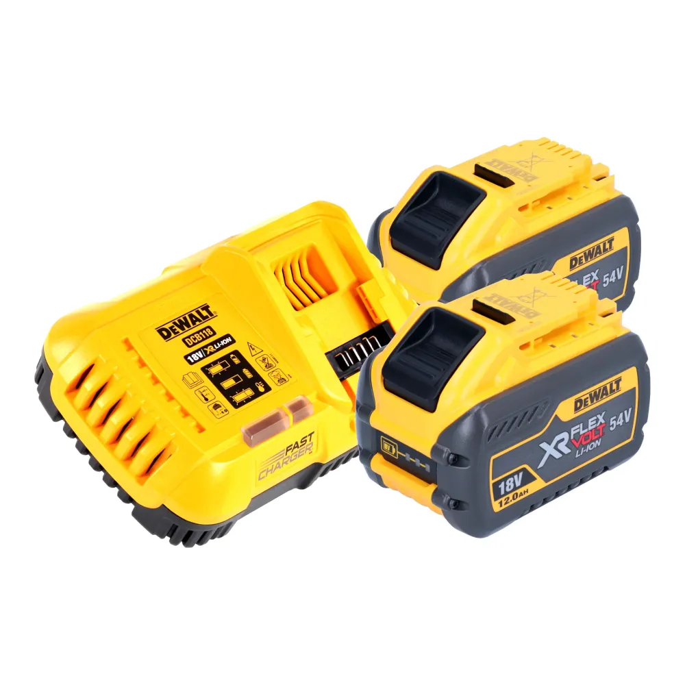 DeWalt DCS 579 Y2T akumulatorowa pilarka tarczowa 54 V FlexVolt 190 mm bezszczotkowa + 2x akumulator 12,0 Ah + ładowarka +...