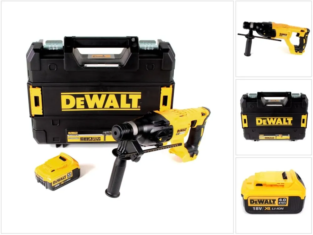 DeWalt DCH 133 NT Akumulatorowy młot udarowo-obrotowy 18V 2.6J SDS plus Brushless + 1x akumulator 4.0Ah + TSTAK - bez łado...
