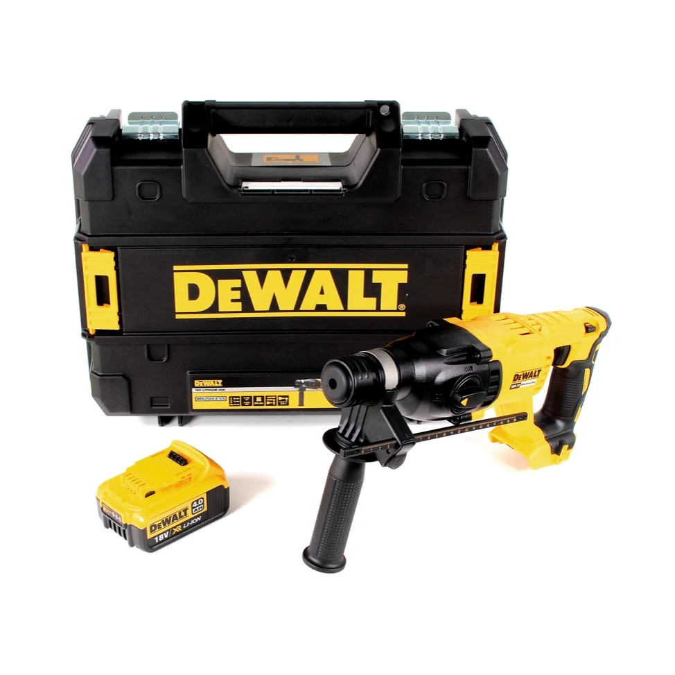 DeWalt DCH 133 NT Akumulatorowy młot udarowo-obrotowy 18V 2.6J SDS plus Brushless + 1x akumulator 4.0Ah + TSTAK - bez łado...