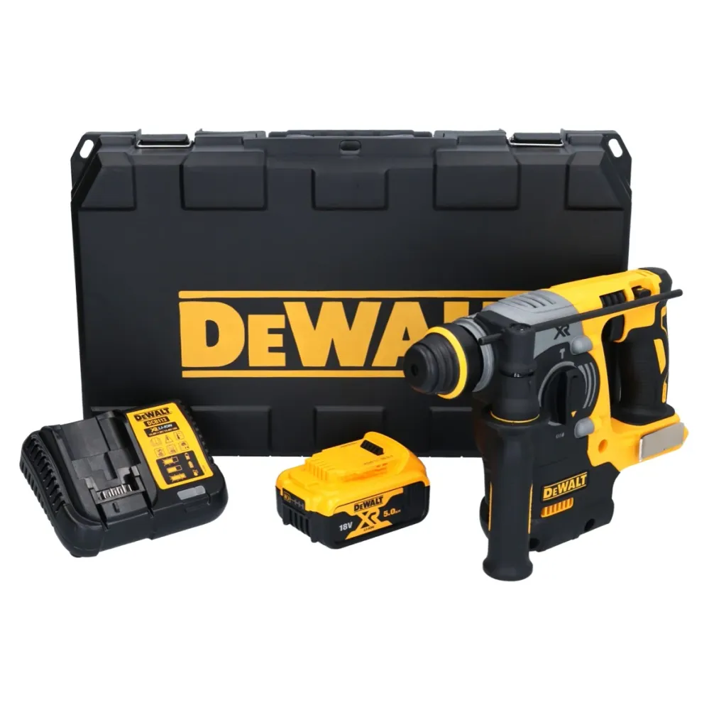 DeWalt DCH 273 P1 Akumulatorowy młot udarowo-obrotowy 18 V 2,1 J SDS Plus bezszczotkowy + 1x akumulator 5,0 Ah + ładowarka...