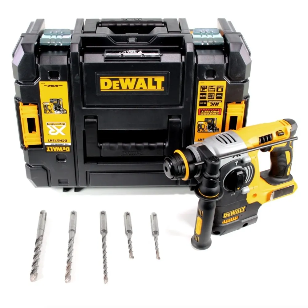 DeWalt DCH 273 NT Akumulatorowy młot udarowo-obrotowy 18V 2,1J SDS-Plus bezszczotkowy + TSTAK + 5 wierteł udarowych - bez...
